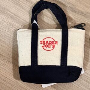 Trader Joe's Micro Tote Bags Navy Blue Limited Edition